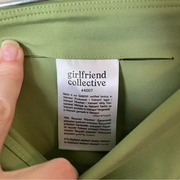 Girlfriend Collective #4007 Mantis Green High Rise Leggings - Picture 5 of 6